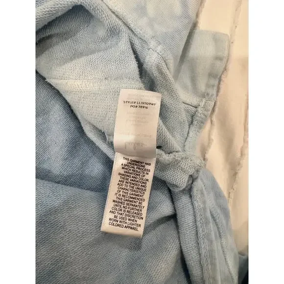 Lulus Ice Wash Tie Dye Crewneck Sweatshirt Blue Women’s Large Cloudcore Coastal - Picture 13 of 14